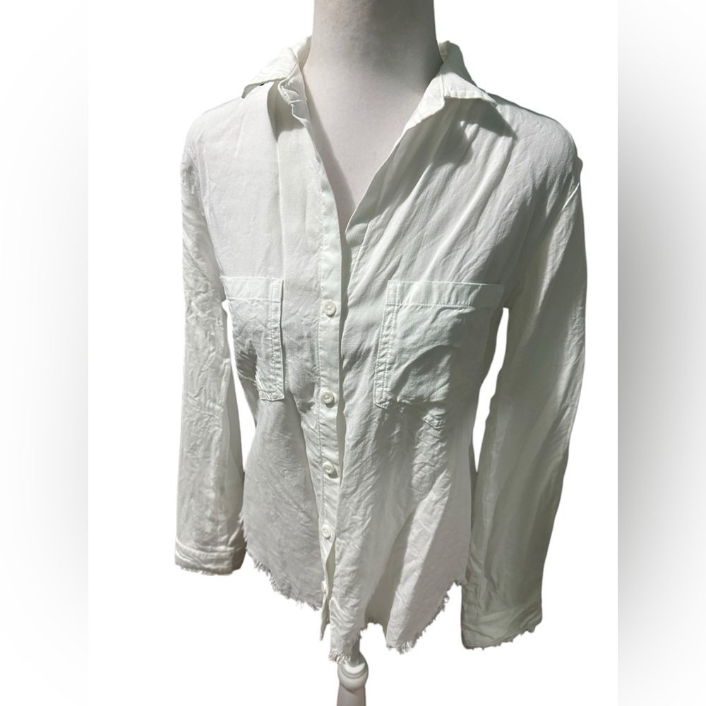 Cloth & Stone Women's White Button-Up Shirt size XS - Picture 2 of 9